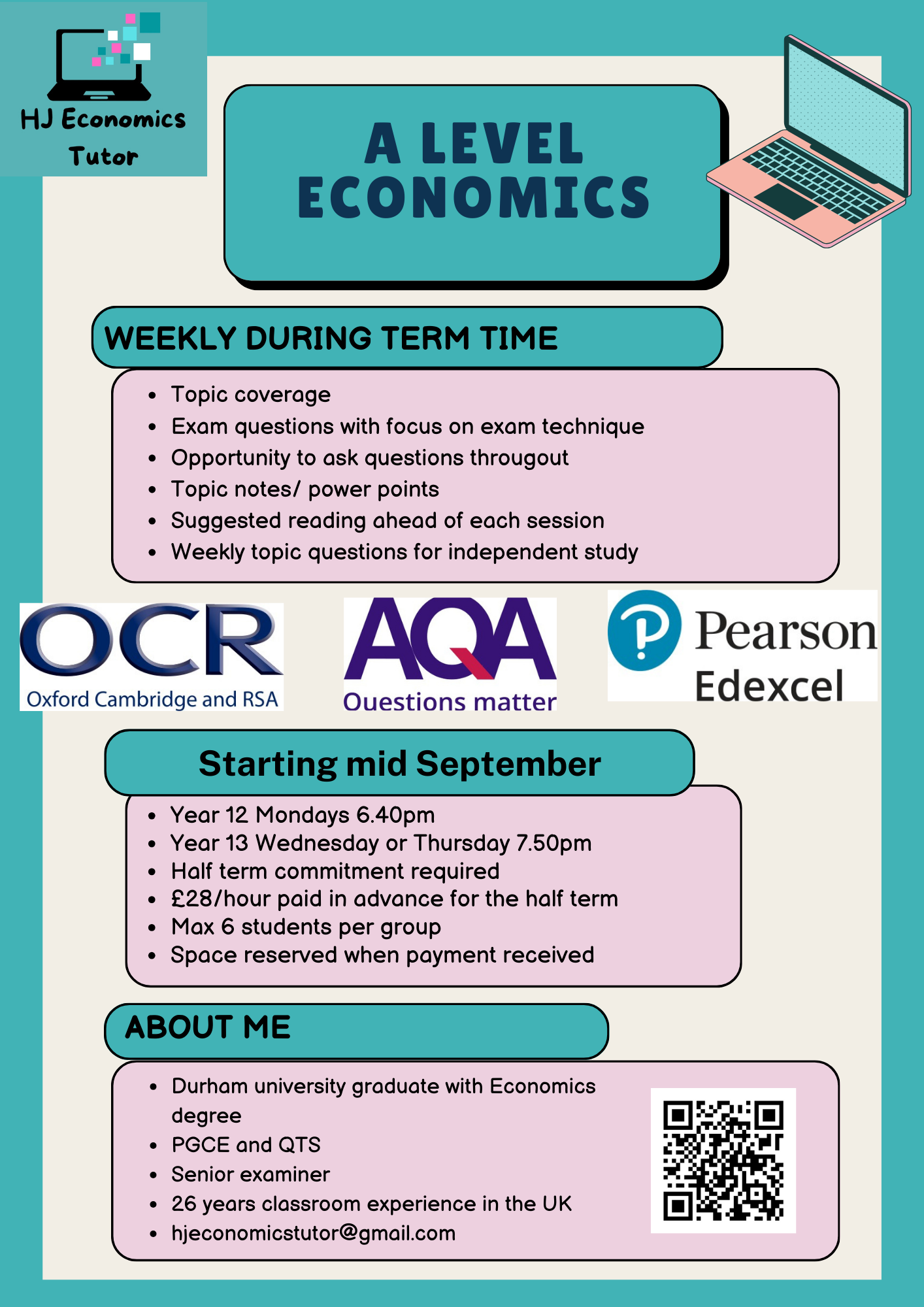 Group Classes – Economics Tutor